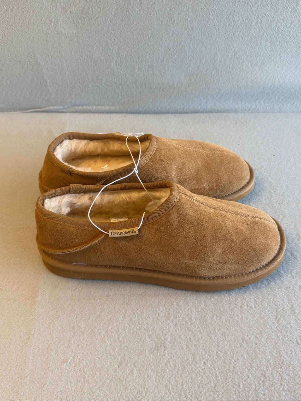 BearPaw Men’s Chestnut Suede Slip-On Loafers 10